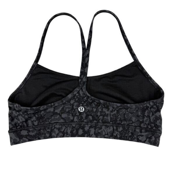 Lululemon Flow Y Bra Nulu B/C Cup In Wild Thing Camo Deep Coal Multi Size 8 - Picture 5 of 7